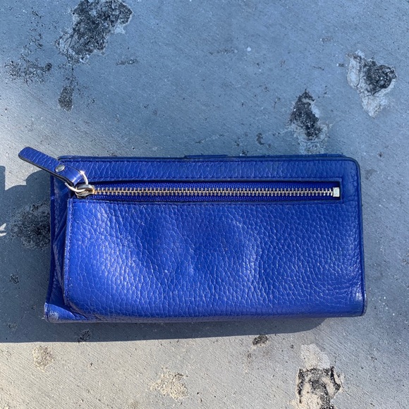 Kate Spade Stacy Cobble Hill Blue Leather Wallet - Picture 3 of 4